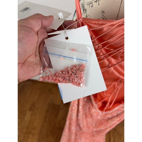 B68 Mac Duggal One Shoulder  Maxi Dress Womens 8 Glam Formal Elegant Wedding - Picture 7 of 9